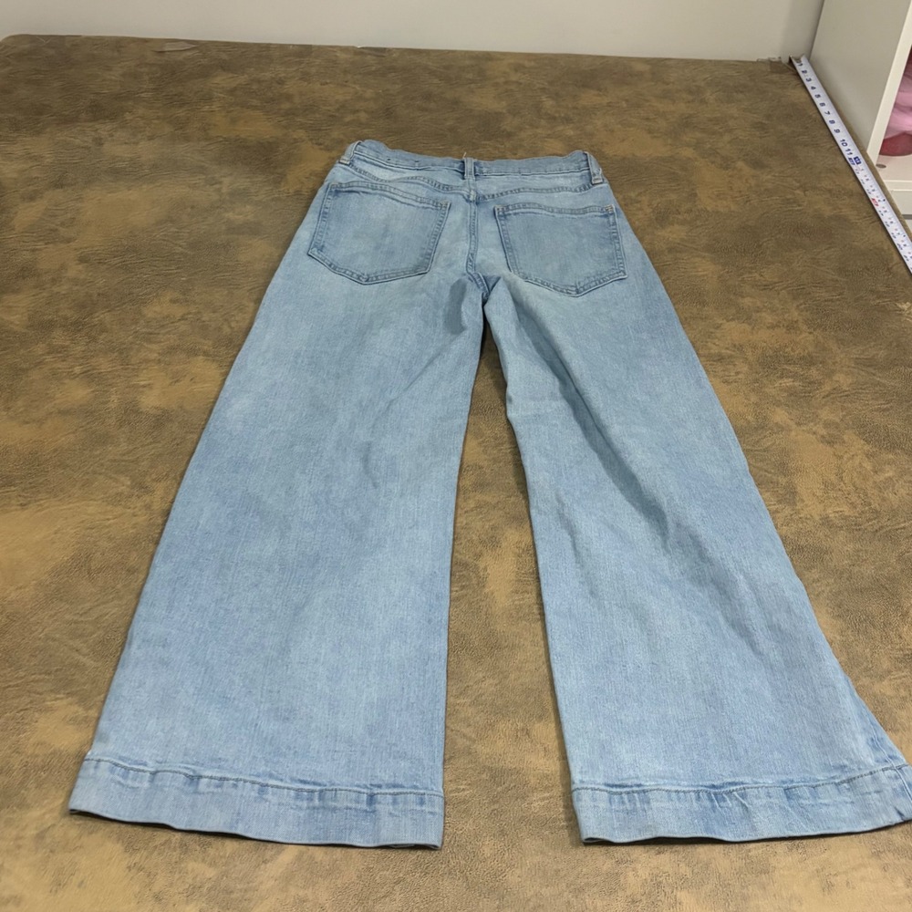 Gap Wide Leg Crop Jeans Womens 0/25R Light Blue High Rise Denim 5049